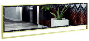 Peegel Kalune Design Polka 2, rippuv, 121.8 cm x 37.8 cm, kuldne v./must v.