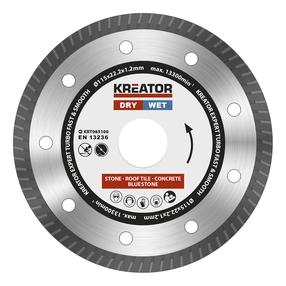 Deimantinis diskas Kreator KRT085100, 115 mm x 22.2 mm x 1.20 mm
