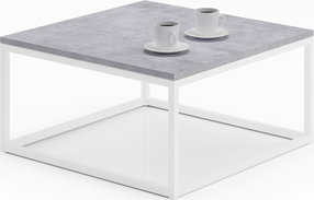 Kohvilaud ADRK Belten, valge v./hall v., 65 cm x 65 cm x 33 cm