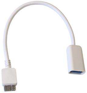 Adapteris ART USB 3.0 A female, Micro USB male, 0.1 m, balta krās.