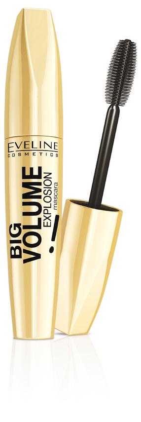 Skropstu tuša Eveline Big Volume Explosion, 9 ml, melna krās. black