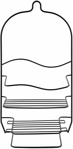 Dušas plaukts Mondex Carl, 11 cm x 40.5 cm x 21.5 cm, melna krās.