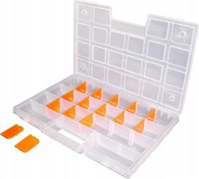 Органайзеры для инструментов Prosperplast KNO30204T, 19.5 см x 29 см x 3.5 см, прозрачный цв./oранжевый цв.
