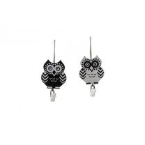 Laikiklis Owls, balta sp./juoda sp., 2 vnt.