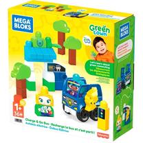 Kaladėlės Mattel Mega Bloks Green Town Charge & Go Bus HDX90, 36 vnt.