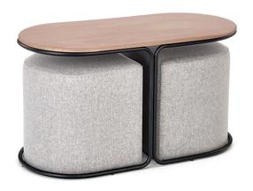 Kavos staliukas Pampa, ruda sp./juoda sp., 88 cm x 43 cm x 49 cm