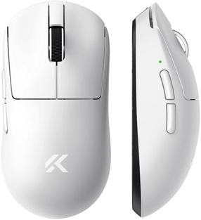 Belaidė žaidimų pelė Mchose A7 V2 Ultra, 2.4 ghz / bluetooth / usb, balta