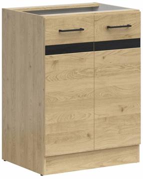 Apakšējais virtuves skapītis Junona Line, bernstein oak krās., 47 cm x 60 cm x 82.5 cm