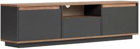 TV-kapp Nordure Sentinel, antratsiit v./pine, 29.5 cm x 160 cm x 42 cm