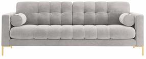 Dīvāns Cosmopolitan Design Bali Velvet Bluvel 03, zelta krās./sudraba krās., 96 x 177 cm x 75 cm