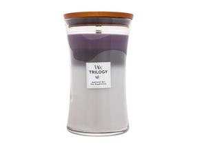 Свеча, ароматическая WoodWick Amethyst Sky, 120 час, 609.5 г, белый цв./серый цв./фиолетовый цв.