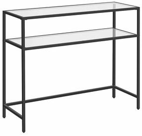Konsoollaud Kalune Design By-4, läbipaistev v./must v., 30 cm x 90 cm x 80 cm