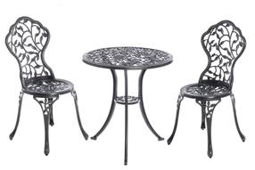 Lauko baldų komplektas 4Living Antique Silver, sidabro sp., 2 vietų
