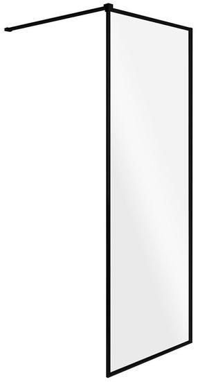 Dušo sienelė Besco Toca 90, 90 cm x 190 cm, skaidri sp./juoda sp./skaidrus