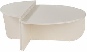 Журнальный столик Nordure Orion, белый цв., 90 см x 90 см x 35 см