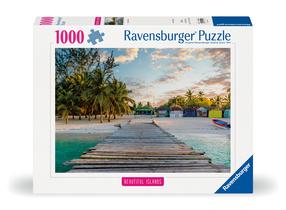 Dėlionė Ravensburger Beautiful Islands Maldives, 50 cm x 70 cm, 1000 vnt., įvairių spalvų