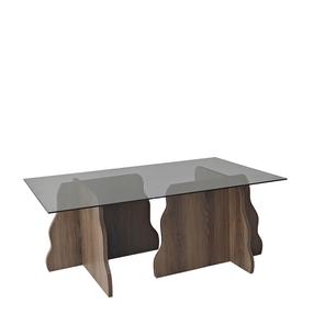 Kohvilaud Kalune Design Canyon, pähklipuu v./fume v., 105 cm x 65 cm x 40 cm