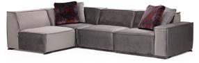 Kampinė sofa Hanah Home Lego Corner 9 7, pilka sp., kairinė, 190 x 300 cm x 76 cm