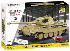 Конструктор, танк Cobi Historical Collection Tiger II King Tiger (KTV2) 2686, 1572 шт., коричневый цв.