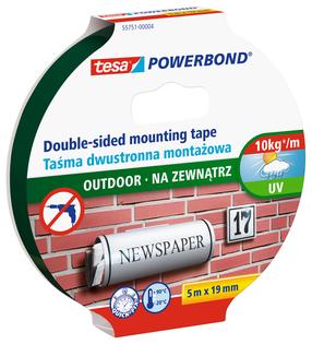 Lipni juostelė Tesa 55751-00004-04, dvipusė, 5 m x 19 mm