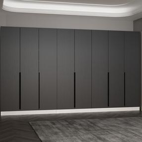 Prieškambario spinta Kalune Design Noah 8273, antracito sp., 35 cm x 360 cm x 210 cm