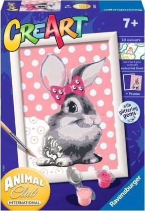 Картина по номерам Ravensburger CreArt Cuddly Bunny, многоцветный