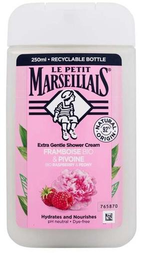 Kūno prausimosi kremas Le Petit Marseillais Extra Gentle Raspberry & Peony, 250 ml