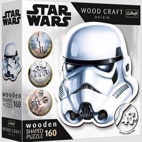 Dėlionė Trefl Wood Craft Stormtrooper Helmet, 160 vnt., balta sp./juoda sp.