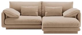 Kampinė sofa Micadoni Torino, smėlio ruda sp., dešininė, 220 x 170 cm x 83 cm