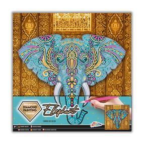 Dimantu mozaīka Grafix Elephant, daudzkrāsaina
