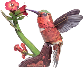 3D puzle MakeBug Hummingbird MB-D-0058, 10 cm x 10 cm, daudzkrāsaina