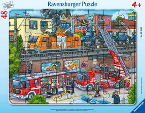 Pusle Ravensburger Firefighting Fire Truck, 32.2 cm x 24.5 cm, 48 tk, mitmevärviline
