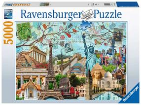Dėlionė Ravensburger Big Cities Collage 17118, 102 cm x 152 cm, 5000 vnt., įvairių spalvų