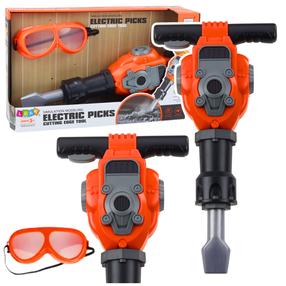 Детский набор инструментов, пневматический молоток Lean Toys Electric Picks, oранжевый цв.