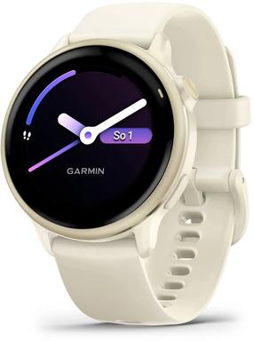 Viedais pulkstenis Garmin Vivoactive 6, krēmkrāsa
