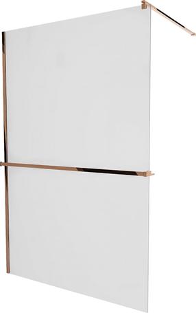 Dušas siena Mexen Kioto+ Walk-In, 90 cm x 200 cm, zeltrozā krās./rūdītais