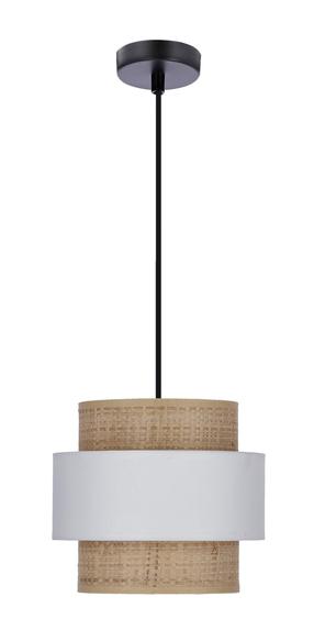 Šviestuvas kabinamas Candellux Lighting Rattan, E27, 1 x 40 W, ruda sp. / juoda sp., 20 x 17 cm
