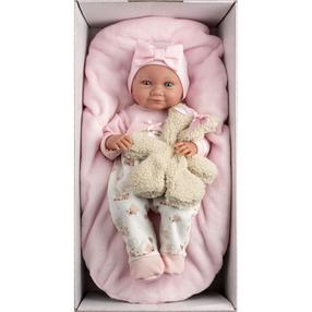 Кукла - новорожденная с аксессуарами Llorens Nica 73808, 40 см, розовый цв.
