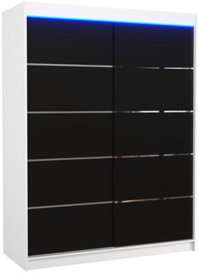 Spinta ADRK Luft LED, balta sp./juoda sp., 58 cm x 150 cm x 200 cm