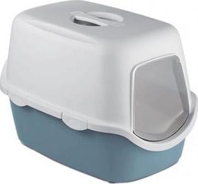 Закрытый кошачий туалет Stefanplast Cathy, синий цв., закрытый, 40 см x 56 см x 40 см