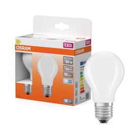 Лампочка Osram LED, A60, холодный белый цв., E27, 5.9 Вт, 806 лм, 2 шт.