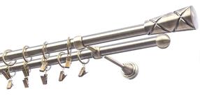 Karnizo komplektas Olimp Genua, 200 cm, Ø 19 mm, antikinio aukso sp.