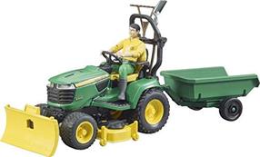 Rotaļu traktori ar piederumiem Bruder John Deere Mowing The Lawn 62104, 1:16, dzeltena krās./zaļa krās.