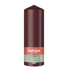 Svece, cilindriskas Bolsius Velvet Red, 17 h, sarkana krās.