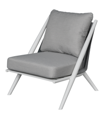 Lauko kėdė Miloo Beri ML16556, balta sp./pilka sp., 88 cm x 69 cm x 83 cm