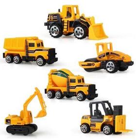 Statybos transporto priemonės RoGer Construction Machinery Set, juoda sp./geltona sp.