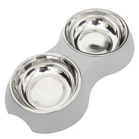 Миска для животного Doggy, 0.8 л, 33 см x 17.5 см x 5 см, 11 шт., серый цв.