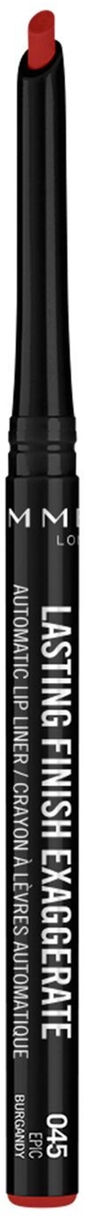 Карандаш для губ Rimmel London Lasting Finish Exaggerate Exaggerate, 0.25 г, 045 epic burgundy