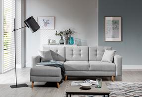 Kampinė sofa Asgard L Cover 83, pilka sp., 162 x 248 cm x 93 cm