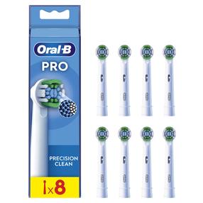 Elektrinio dantų šepetėlio galvutė Oral-B EB20-8 Precision Clean Pro, balta sp., 8 vnt.